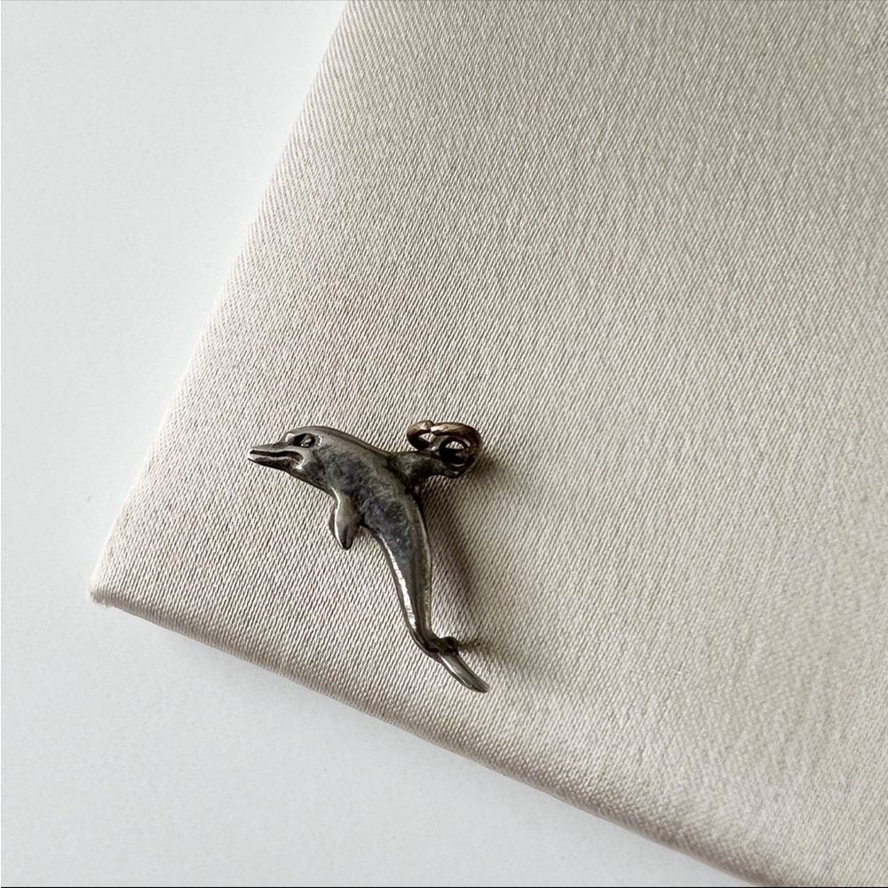 Vintage Sterling Silver Dolphin Charm